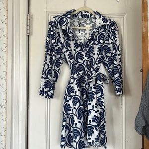 Zara’s Manuela dress blue and white new with tags X-Large.